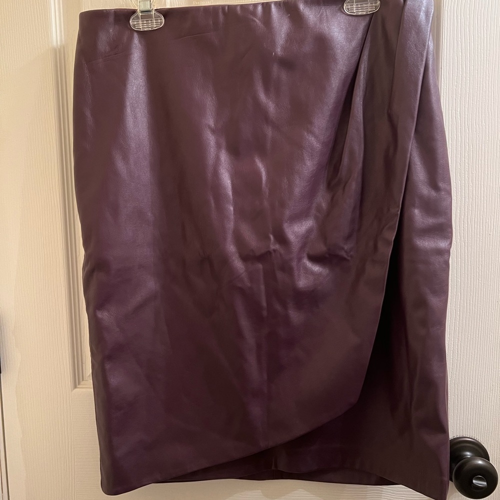 Calvin Klein Vegan Leather Skirt-12